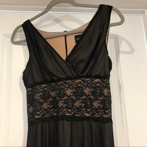 Black and Nude Lace Dress